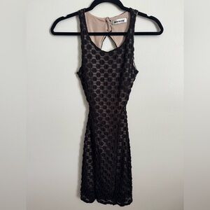 Mystic Y2K Open Back Black Mini Dress